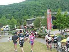 Arrivée 2017 à Auzat pour les parcours de la Mountagnole (105 km) et de l'Ariégeoise (160 km). L'Ariégeoise XXL (168,5 km) arrivait à Goulier Neige