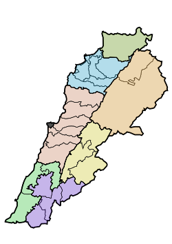 Libanon divisions.svg
