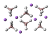 Unit cell ball and stick model of lithium aluminium hydride