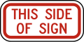 R7-202P This side of sign (plaque, red)