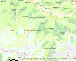 Mapa obce Savignac-les-Ormeaux