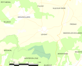 Mapa obce Lévigny