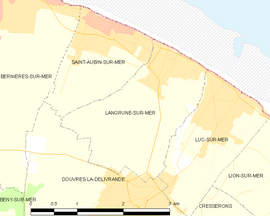 Mapa obce Langrune-sur-Mer