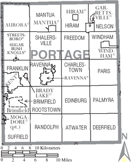 Kaart van Portage County