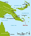Naval Base Woodlark Island was supported by nearby Naval Base Milne Bay