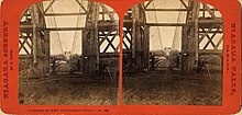 Saul Davis (act. 1860s–1870s), New Suspension Bridge, Niagara Falls, Canada, c. 1869, albumen print stereograph, Department of Image Collections, National Gallery of Art Library, Washington, DC.