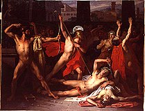 Одиссей и Телемах убивают женихов Пенелопы. 1812