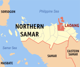 Laoang na Samar do Norte Coordenadas : 12°34'N, 125°1'E