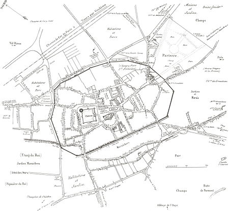 Plan de Dourdan en 1869
