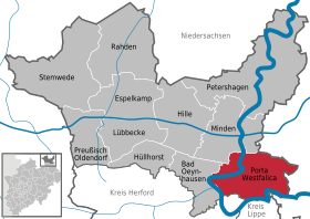 Porta Westfalica na mapě