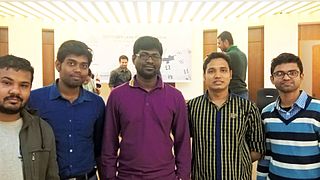 WIth the president of Wikimedia Bangladesh, January 2016