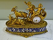 A Napoleon III mantel clock, from the third quarter of the 19th century, in the Museu de Belles Arts de Valencia from Spain Rellotge al museu de Belles Arts de Valencia.JPG