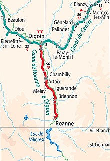 Canal Roanne-Digoin location