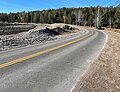 The Route 3 causeway separating Little Long Pond from Bracy Cove