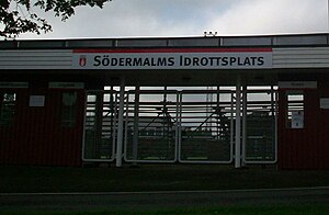 Der Nord-Eingang zum Södermalms Idrottsplats