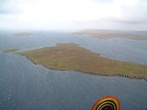 Die Insel Samphrey im Yell Sound