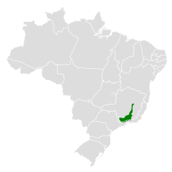Distribución geográfica del churrín roquero.