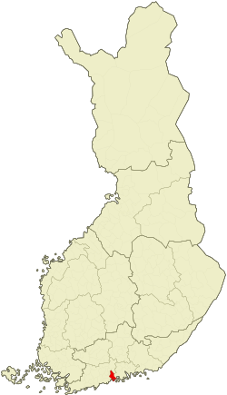 Расположение Sipoo в Финляндии