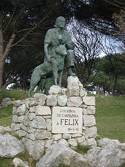 Molimento en Santander en omenache ta Félix Rodríguez de la Fuente.