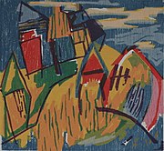 Angenelle Thijssen: Le village. 1998. 17 x 19 cm.