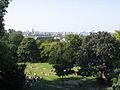 Het Viktoriapark op de Kreuzberg, met een gezicht op de stad Berlijn
