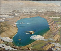 The Sea of Galilee- Aeroplanes Attacking Turkish Boats, 1919