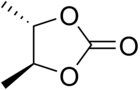 Skeletal formula of trans-2,3-butylene carbonate