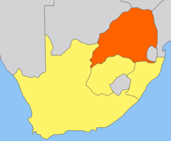 Geografisk placering af Sydafrikanske republik