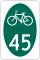 State Bicycle Route 45 marker