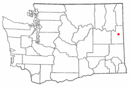 Spokanes läge på en karta över delstaten Washington