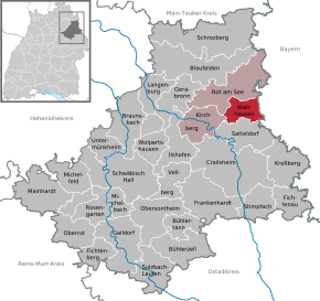 Poziția localității Wallhausen