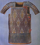 Han armor decorated with gold and silver inlays from Prince of Qi's Tomb, Shandong.