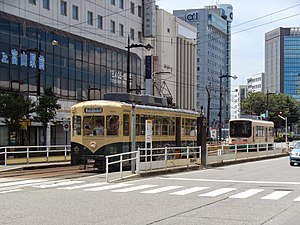 電鐵富山站·ESTA前停留場（2014年10月）