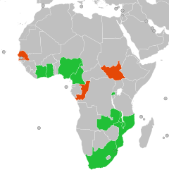      Países participantes      Países que no clasificaron.