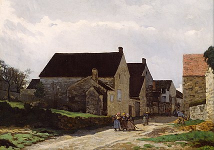 Femmes allant au bois, paysage, Alfred Sisley, 1866, musée Artizon.