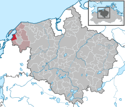 Läget för kommunen Am Salzhaff i Landkreis Rostock