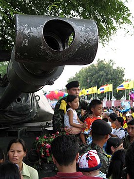 Tayland, 24 Eylül 2006 askeri darbesinden bir görüntü.