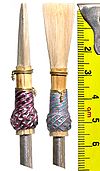 Bassoon reeds are only a few centimeters in length and are often wrapped in colorful string.