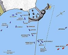 Sketch showing the positions of the fleet during the bombardment Bombardment Algiers 1816.jpg