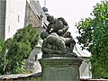Bravantice - Památník obětem 1. světové války před kostelem sv. Valentýna, vytvořil v roce 1923 sochař Engelbert Kaps