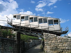 former funicular car on bridge (2003)