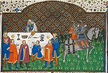 Charlemagne at dinner - British Library Royal MS 15 E vi f155r (detail).jpg