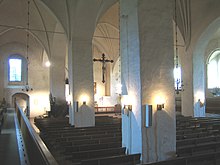 An interior of the Bridgettine's Nadendal Abbey, a medieval Catholic monastery in Naantali, Finland Church of Naantali inside 2.jpg