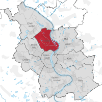 Lage des Stadtbezirks 5 Nippes in Köln