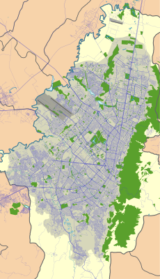 Mapa de localización de Bogotá