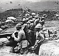 Rebel soldiers entrenched in the outskirts of Amparo