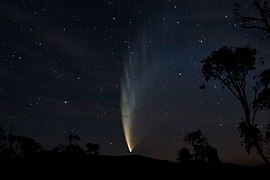 Comet McNaught as seen from Swift's Creek, Victoria on January 23, 2007