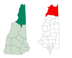 Location in Coos County, New Hampshire