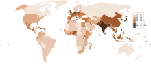 Miniatura para Lista de países por densidade populacional