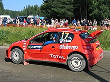 Carlsson under Rally Finland 2004.